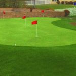 Outside Golf Green with Artificial Turf