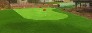 Outside Golf Green with Artificial Turf