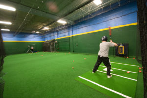 Indoor Artificial Field in Batting Cage - Premier Synthetic Greens