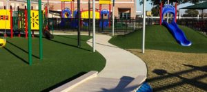 Playground Covered with Artificial Turf from Premier Synthetic Greens